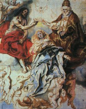 雅各佈 約爾儅斯 The Coronation of The Virgin by the Holy Trinity